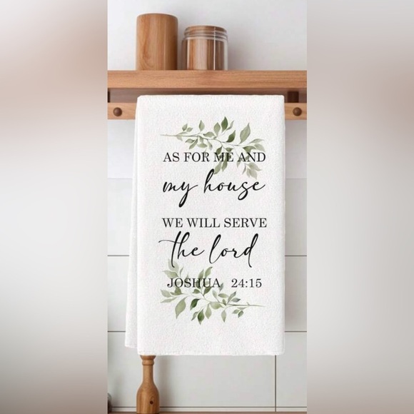 Christian Hand Towel, Bible Verse Joshua 24:15 - Picture 2 of 4